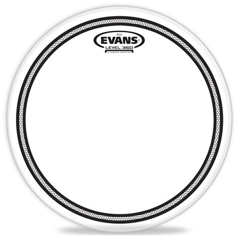 Evans EC2 Clear Drum Head with Sound Shaping Ring