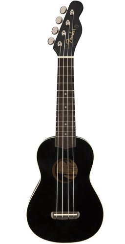 Fender Venice Ukulele - Black Sopra Ukulele with Laminated Hardwood Body