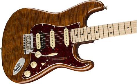 Fender Rarities American Strat - Flame Maple Top - Golden Brown Guitar