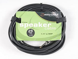 Accu-Cable 25' 1/4" to Banana Plug (MDP) (16 Guage)