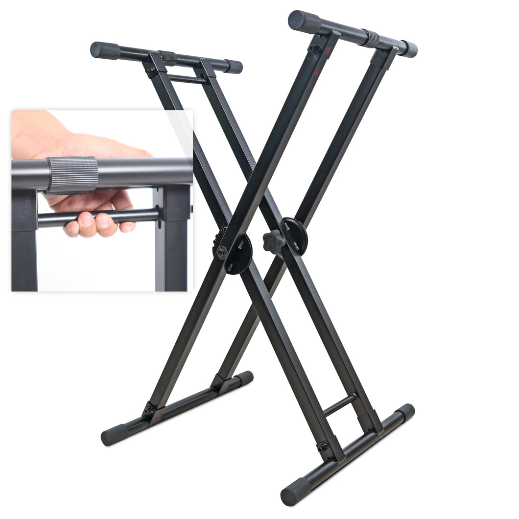 Pro X Dual-Locking Keyboard/DJ Stand w/ Squeeze to Adjust Handle