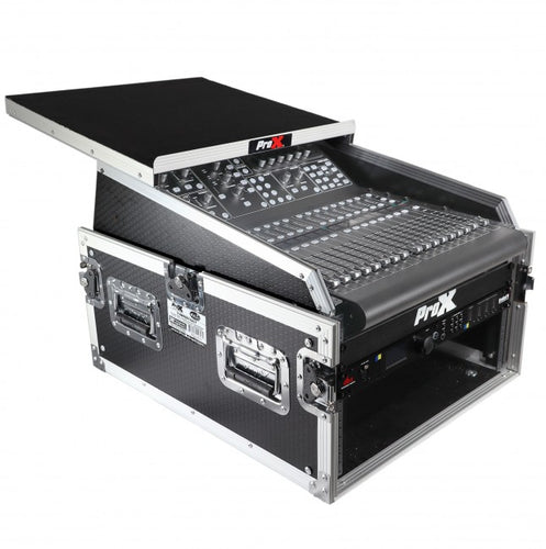 Pro X 6U Rack x 13U Top Mixer-DJ Combo Flight Case W-Laptop Shelf