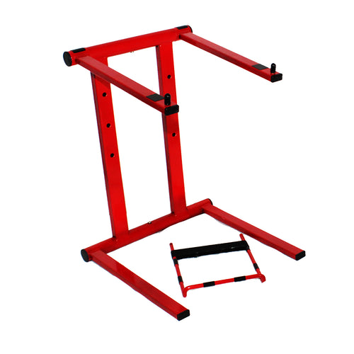 Pro X Red Foldable Portable Laptop Stand With Adjustable Shelf
