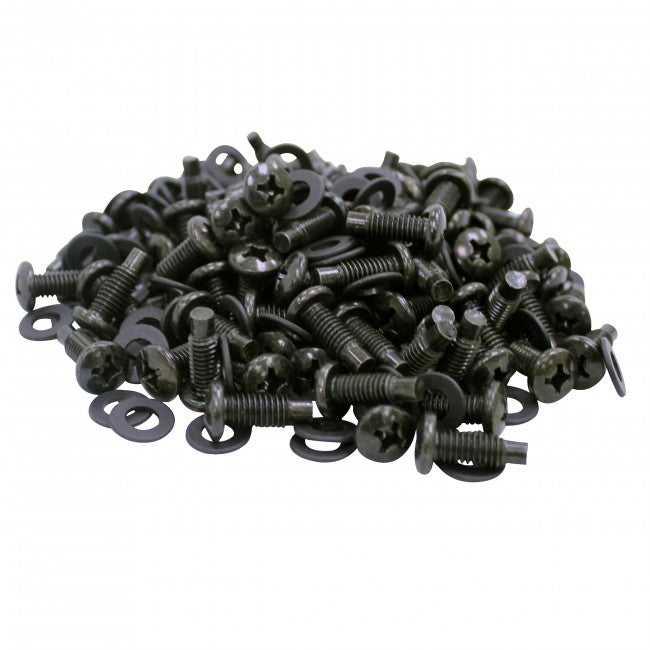 Pro X Rack Screws W-Black Nylon Washers Pack of 100