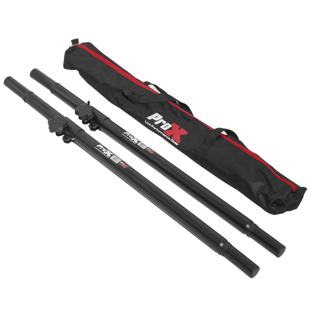 Pro X Set of 2 Adjustable Speaker Poles W/ Bag