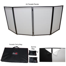 Load image into Gallery viewer, Pro X Four Panel Collapse and Go DJ Facade W/ Carry Bag