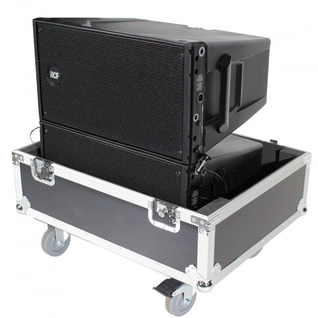 Pro X Flight Case For 2x RCF HDL 10-A Line Array Speakers with 4 inch Wheels