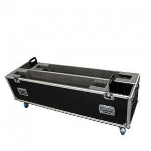 Pro X Flat Screen TV Road Case Holds Two 55"-65" TVs Adjustable Case W/ 4" Casters