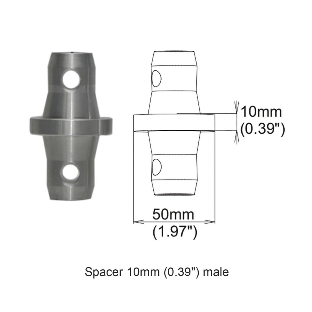 Pro X Spacer 10mm Male Coupler