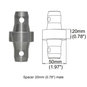 Pro X Spacer 20mm Male Coupler