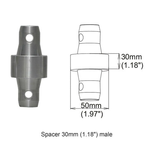 Pro X Spacer 30mm Male Coupler