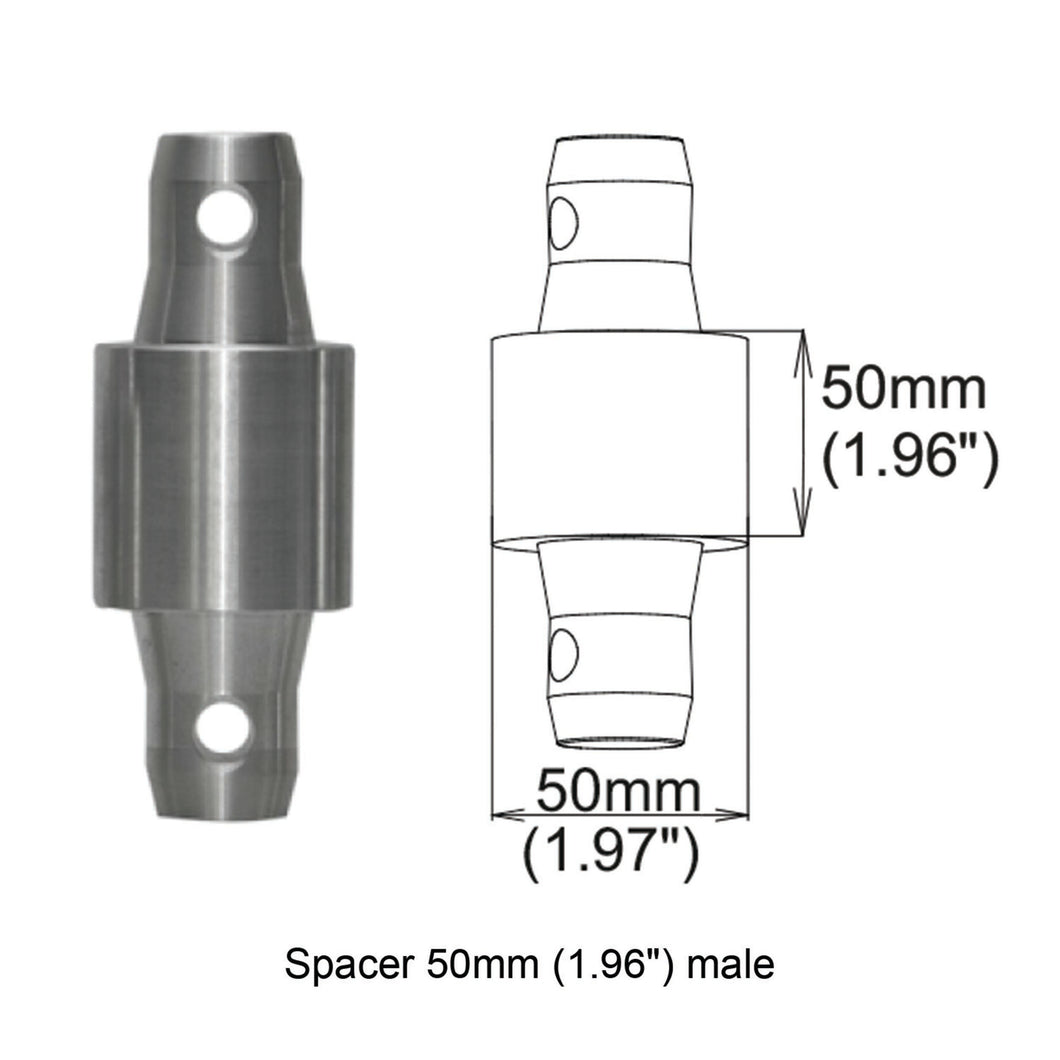 Pro X Spacer 50mm Male Coupler