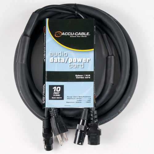 Accu-Cable 10' XLR & AC Cable